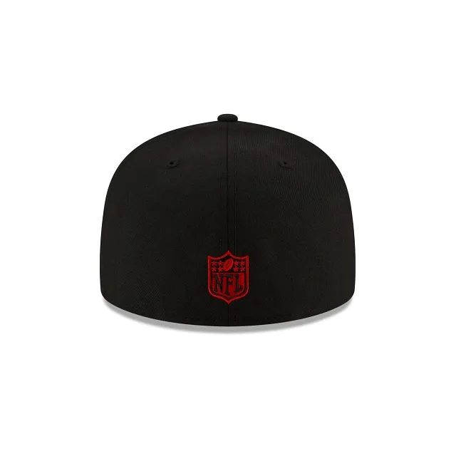 [60188510] Atlanta Falcons Just Don Black NFL 59FIFTY Men's Fitted Hat