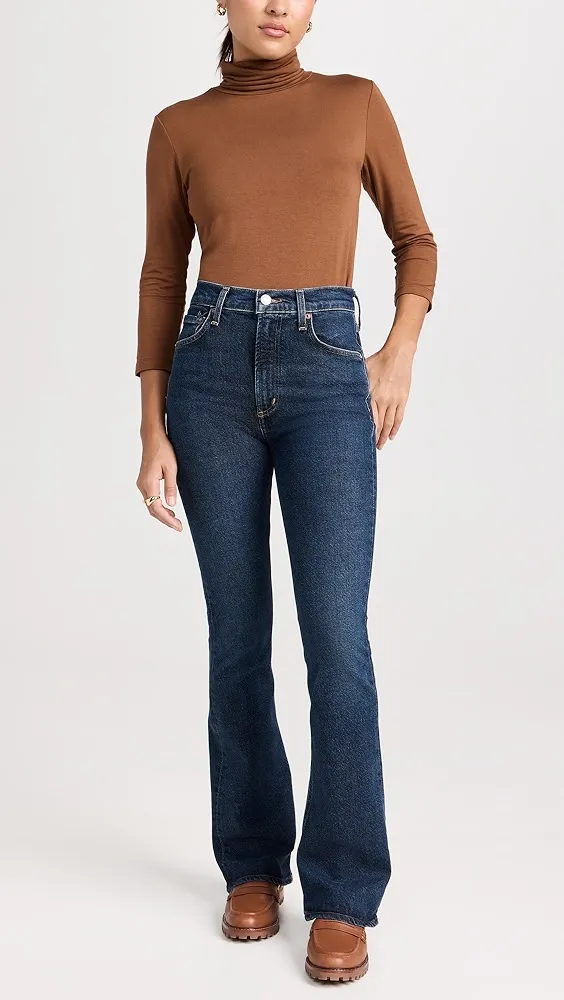 AGOLDE   Nico: High Rise Slim Boot Jeans 