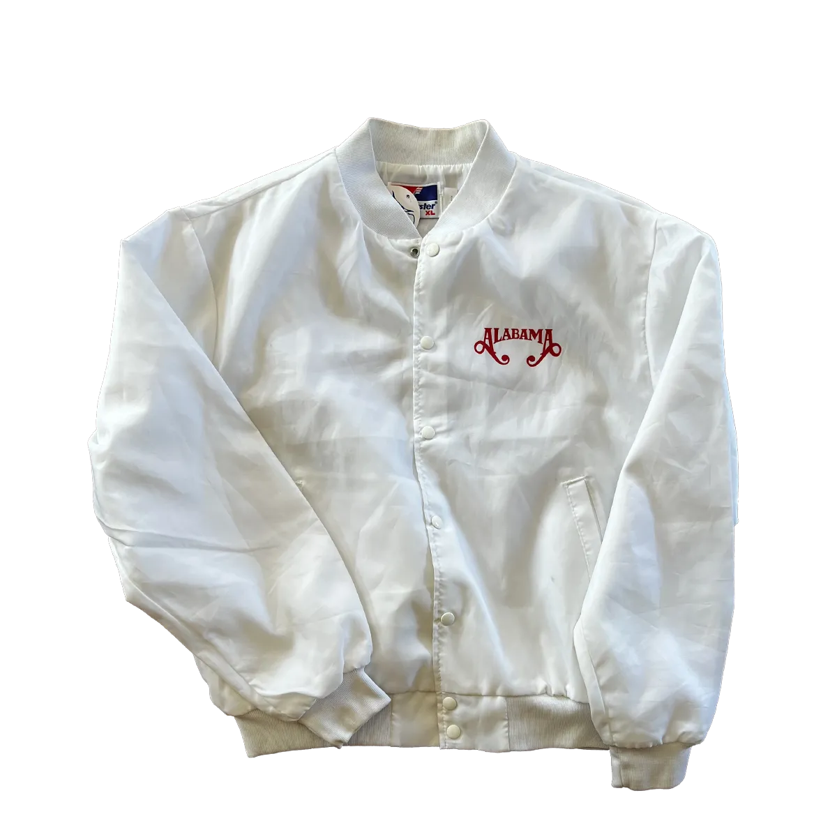 Alabama Pass It Down White Satin Jacket Size M/L