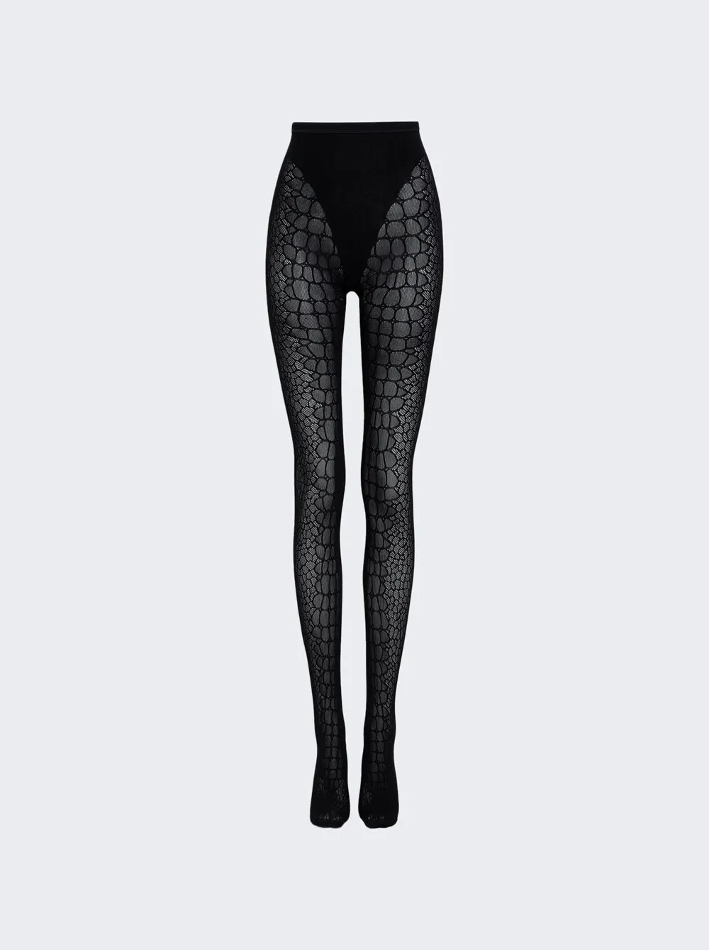 ALAÏA   Croco Tights Black 