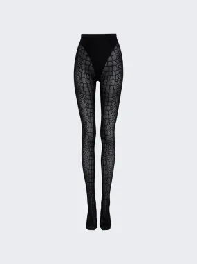 ALAÏA   Croco Tights Black 