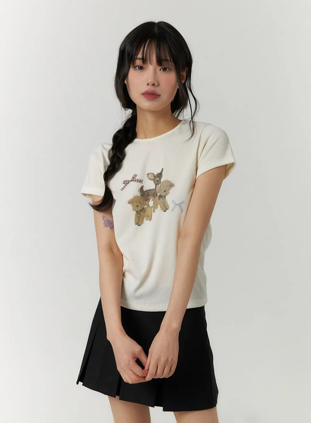 Animal Graphic Short Sleeve Tee CF407