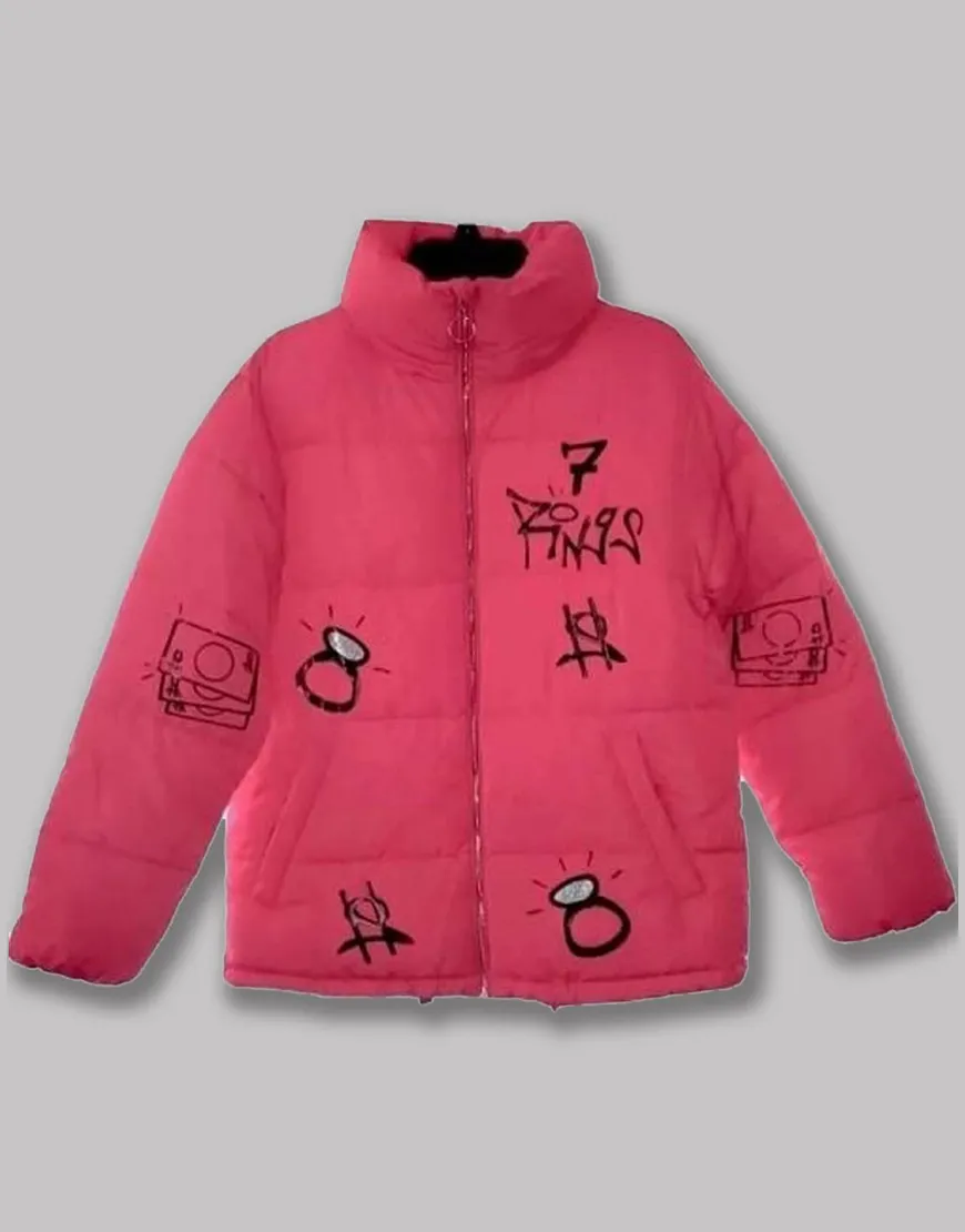 Ariana Grande 7 Rings Jacket | 7 Rings Pink Puffer Jacket | Ujackets.com