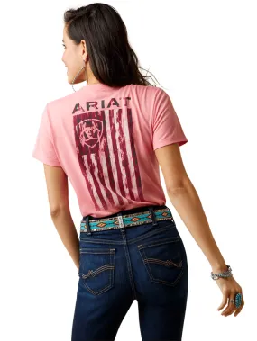 Ariat 10045447 Womens Gila River Short Sleeve Tee Coral Heather