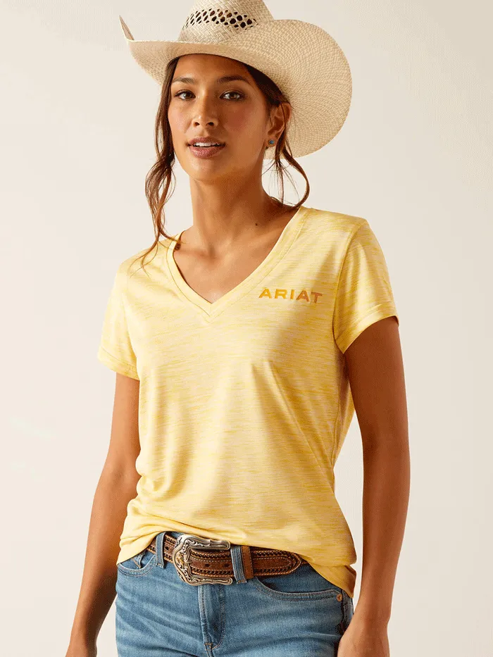 Ariat 10048738 Womens Laguna Logo Top Jojoba Yellow