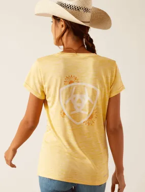 Ariat 10048738 Womens Laguna Logo Top Jojoba Yellow