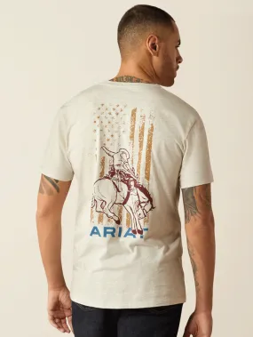 Ariat 10052507 Mens Rodeo Proud T-Shirt Oatmeal Heather