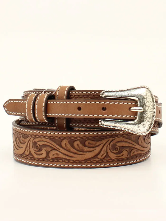 Ariat A1039702 Mens Tooled Leather Ranger Belt Brown