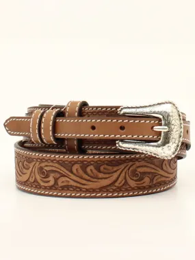 Ariat A1039702 Mens Tooled Leather Ranger Belt Brown