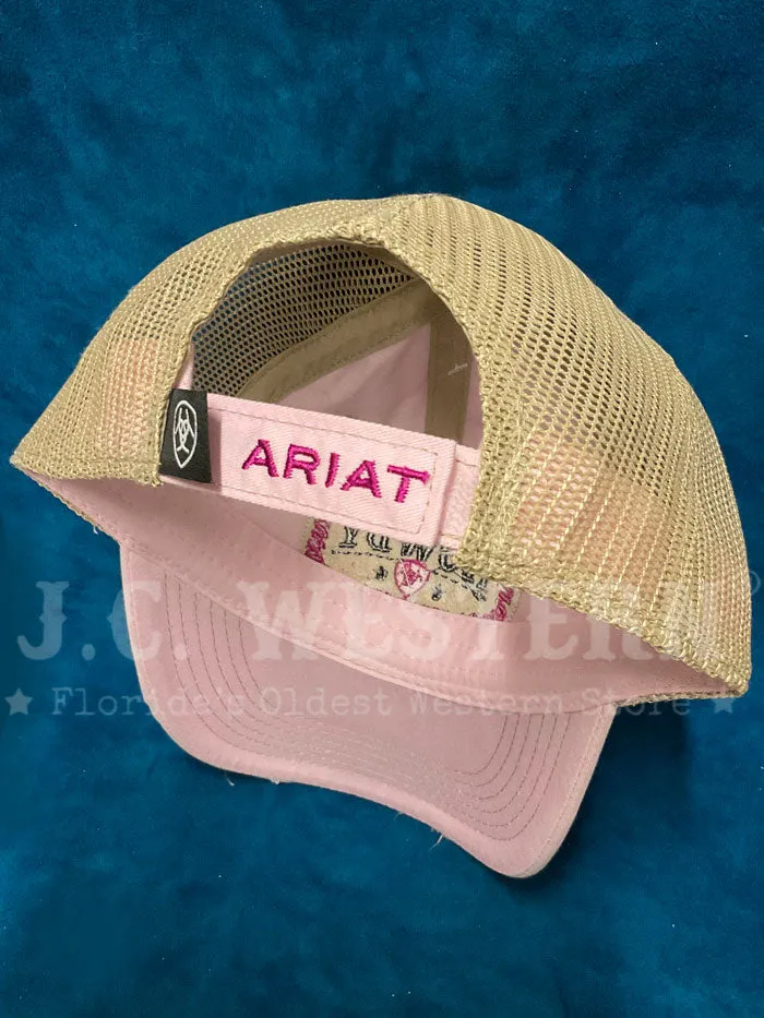 Ariat A300084624 Womens Howdy Distressed Patch Cap Light Pink