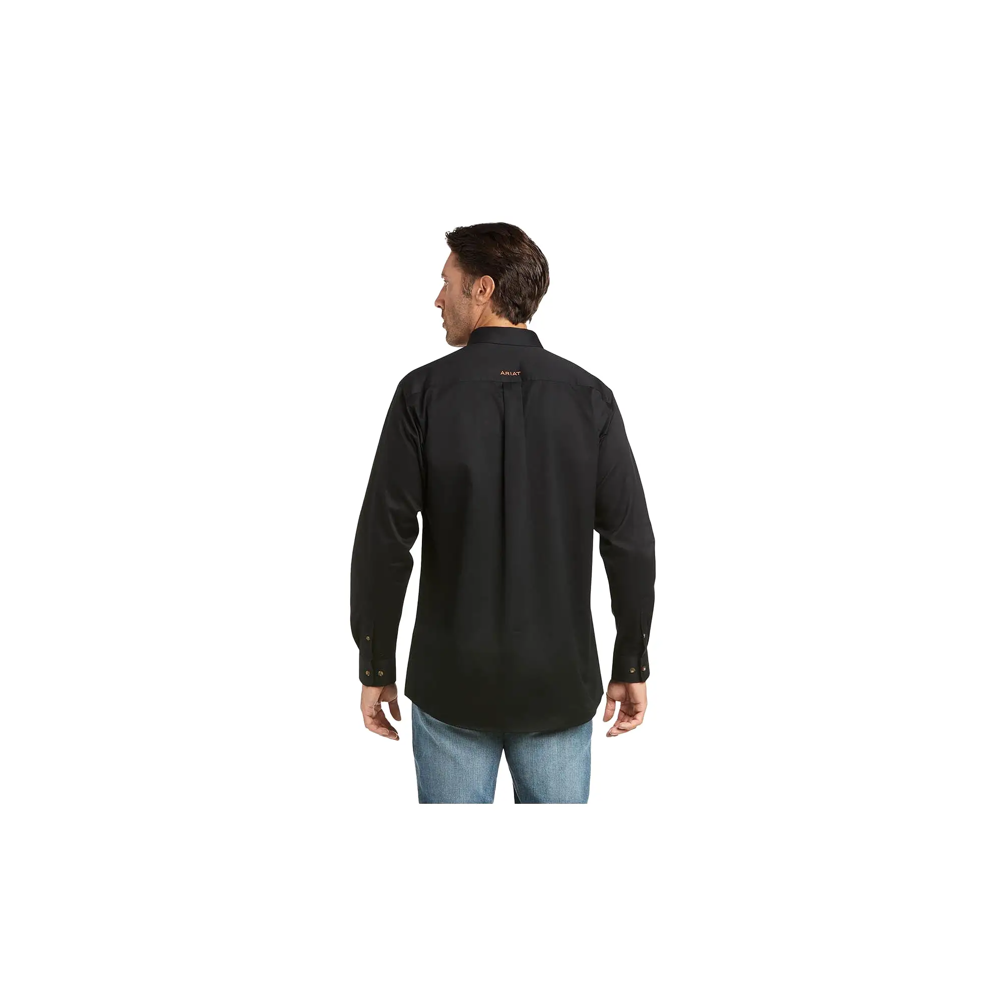 Ariat Casual Series Fitted Solid Twill Shirt Long Sleeve Black