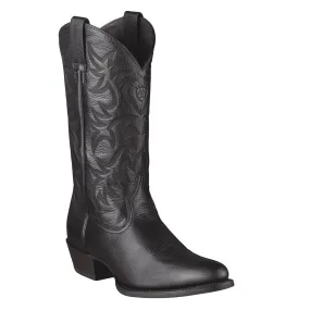 Ariat Men’s 12” Hertitage Western Black Deertan - R Toe