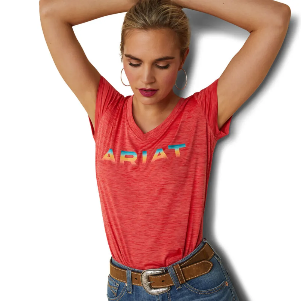 Ariat Womens Laguna Logo T-Shirt In Aura Orange - Buy Now