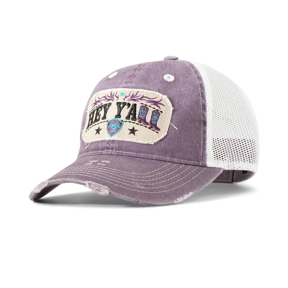 Ariat Womens "Hey Y'all" Mesh Cap | Purple | Shop Online