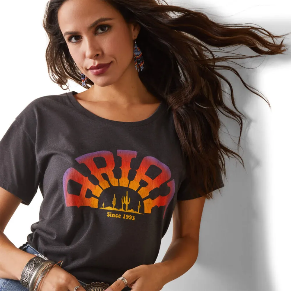 Ariat Womens Rainbow T-Shirt In Charcoal Heather - Shop Now