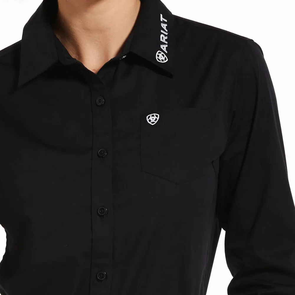 Ariat Womens Team Kirby Stretch Shirt In Black - Buy Now