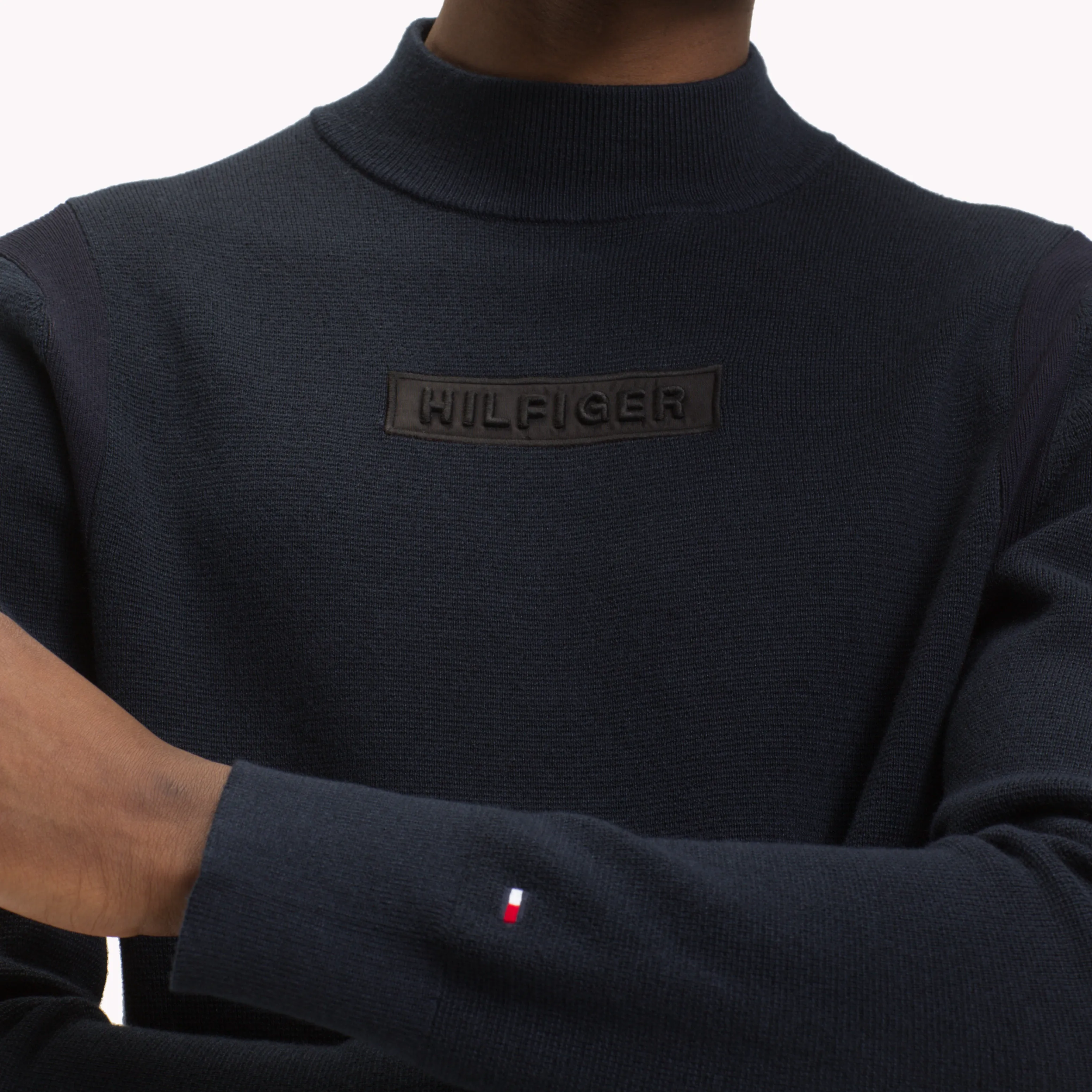 Blue Relaxed Fit High Neck Jumper | Sweatshirts & Hoodies | Tommy Hilfiger