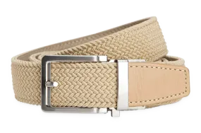 Braided Tan, 1 3/8 Strap, Golf Belt