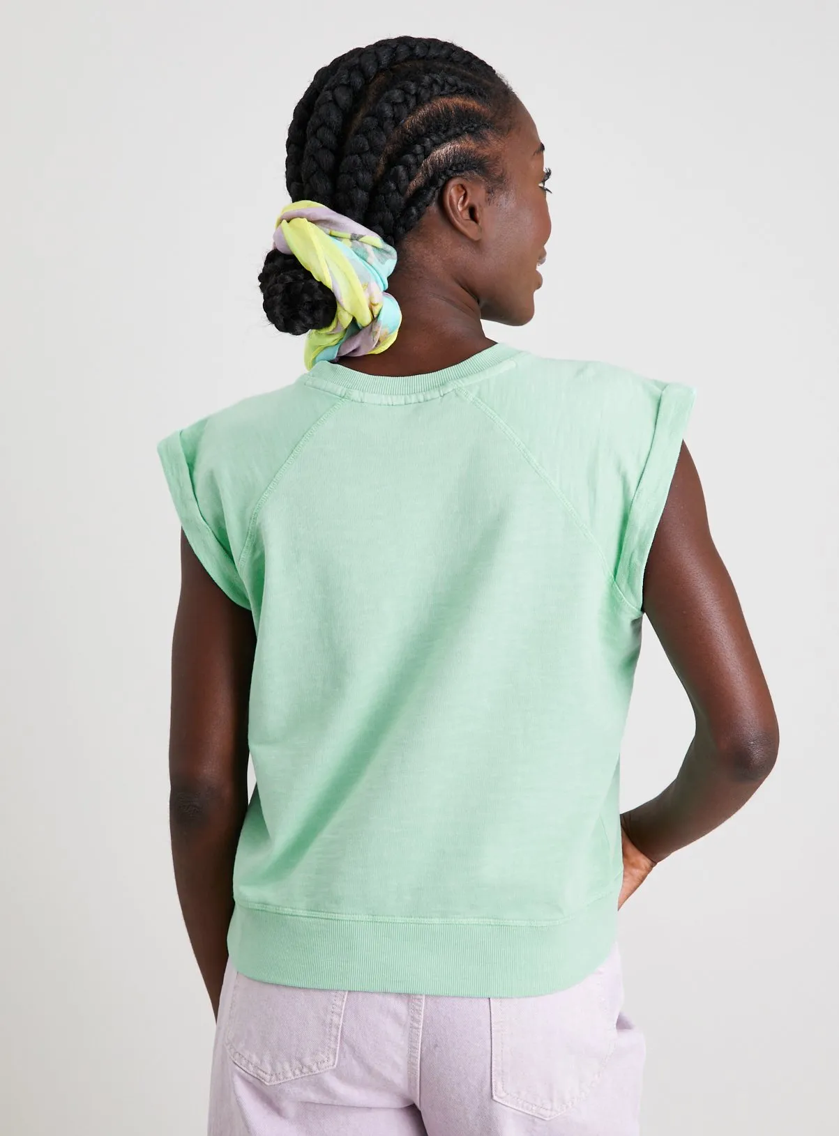 Buy Light Green Dyed Sleeveless Sweatshirt M | Hoodies and sweatshirts | Tu