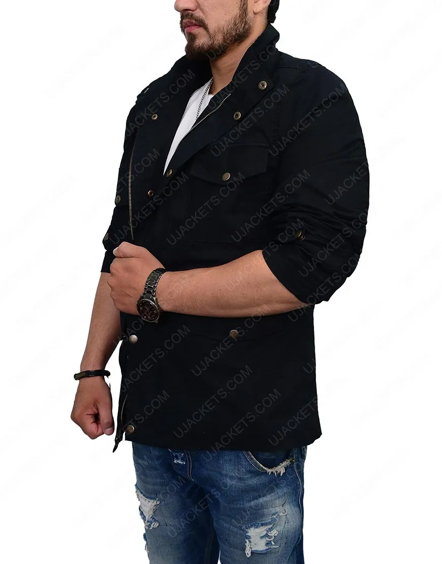 Buy Men Black Cotton Jacket For Sale | Ujackets