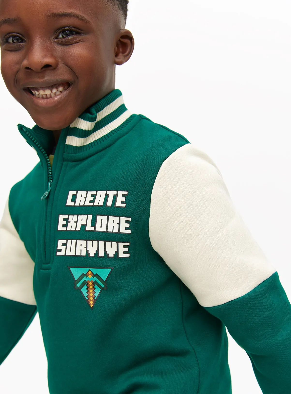 Buy Minecraft Green Funnel Sweatshirt 5 years | Jumpers and hoodies | Tu