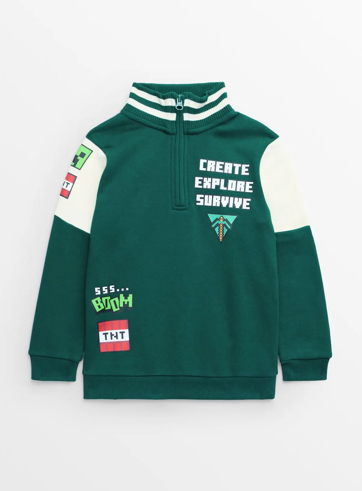 Buy Minecraft Green Funnel Sweatshirt 5 years | Jumpers and hoodies | Tu