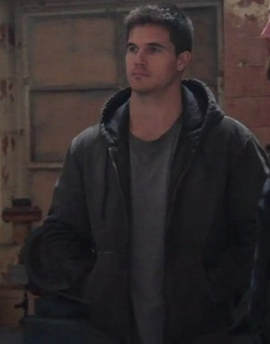 Code 8 Robbie Amell Hoodie Jacket | Connor Reed Wool Blend Jacket