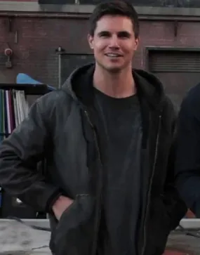 Code 8 Robbie Amell Hoodie Jacket | Connor Reed Wool Blend Jacket