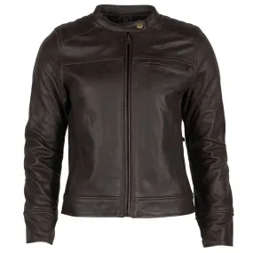 Coffee Color (Dark-Brown) Leather Jacket for Biker Women