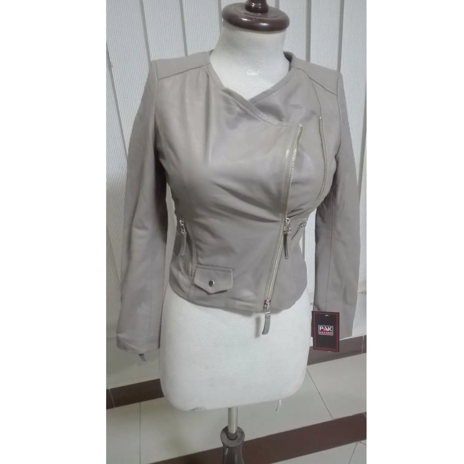 Collarless Leather Jacket for Women | Made to Measure Jacket | Kilt and Jacks