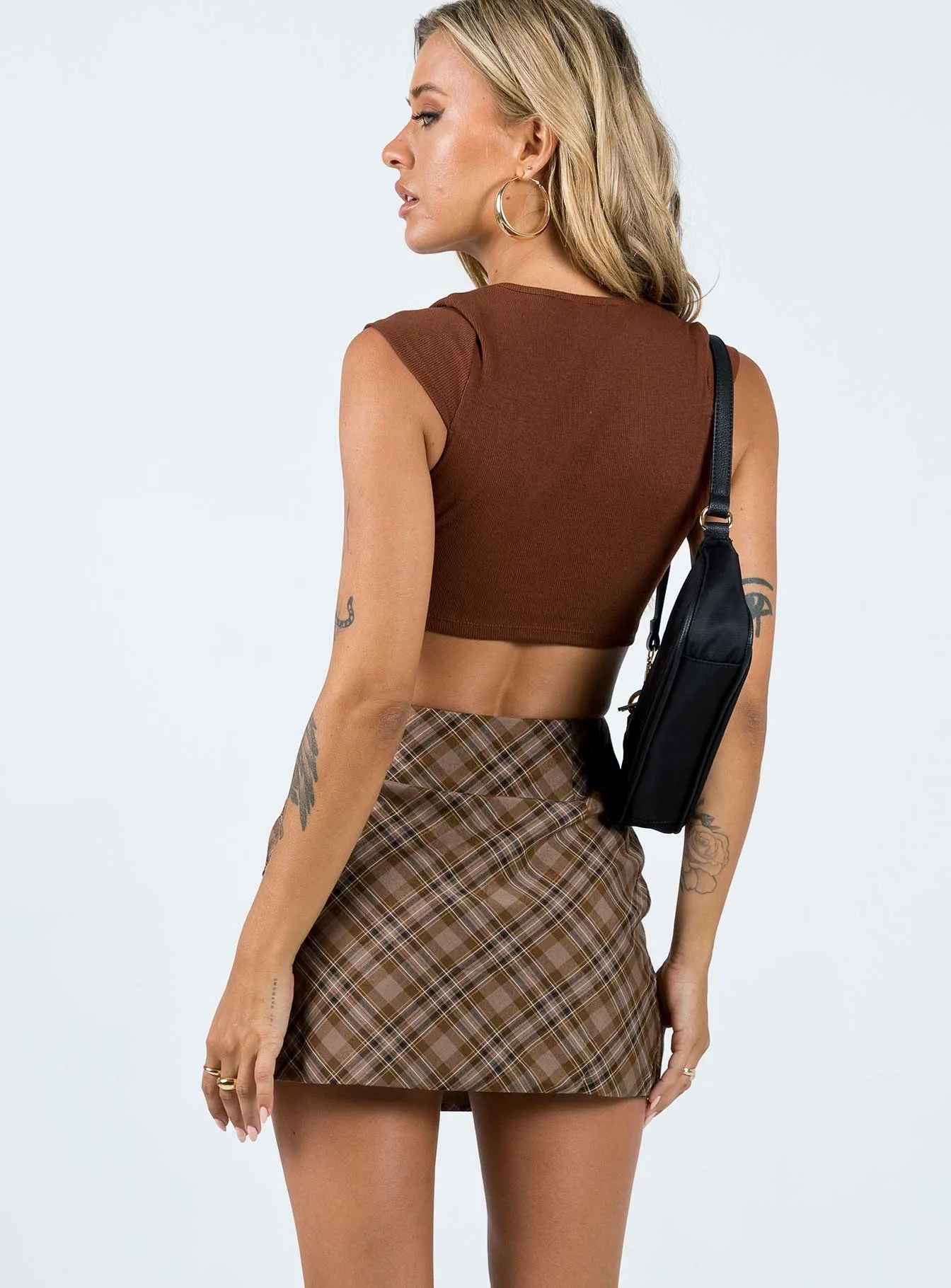 Davenport Mini Skirt Brown