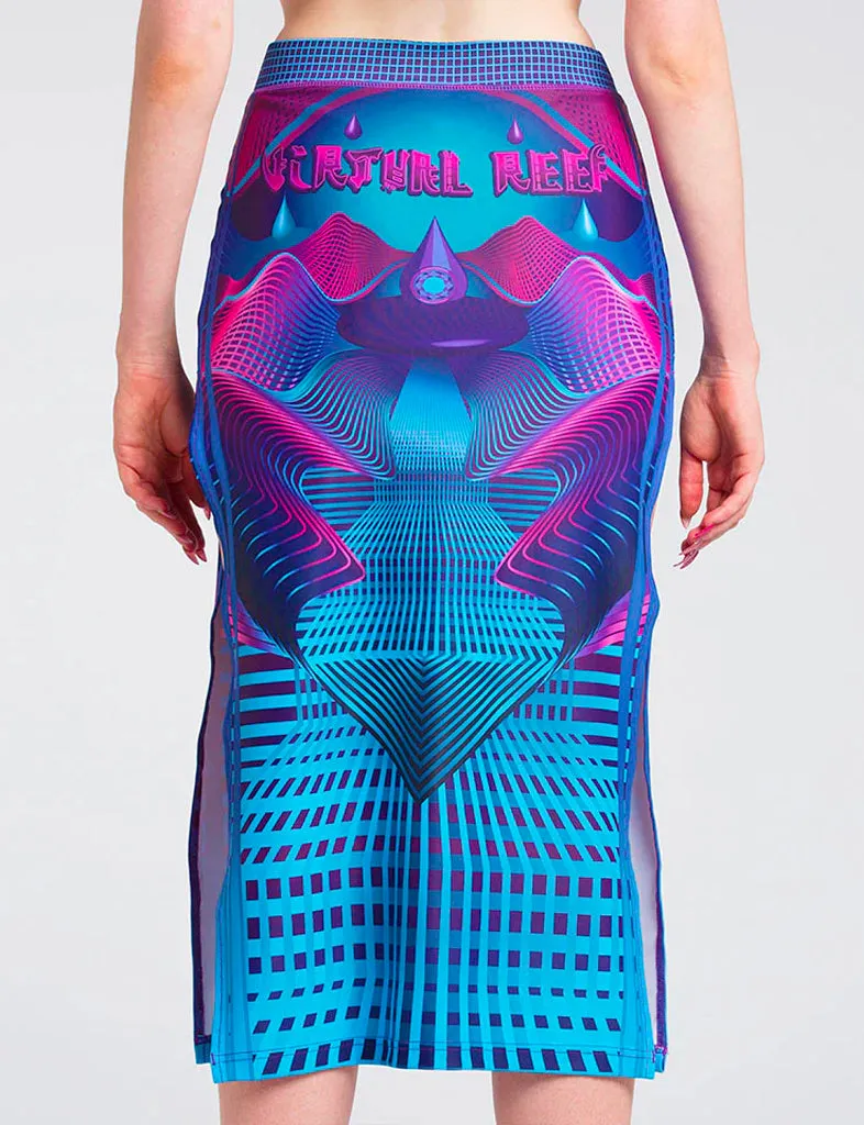 DIGITAL DRIFT SPLIT SKIRT