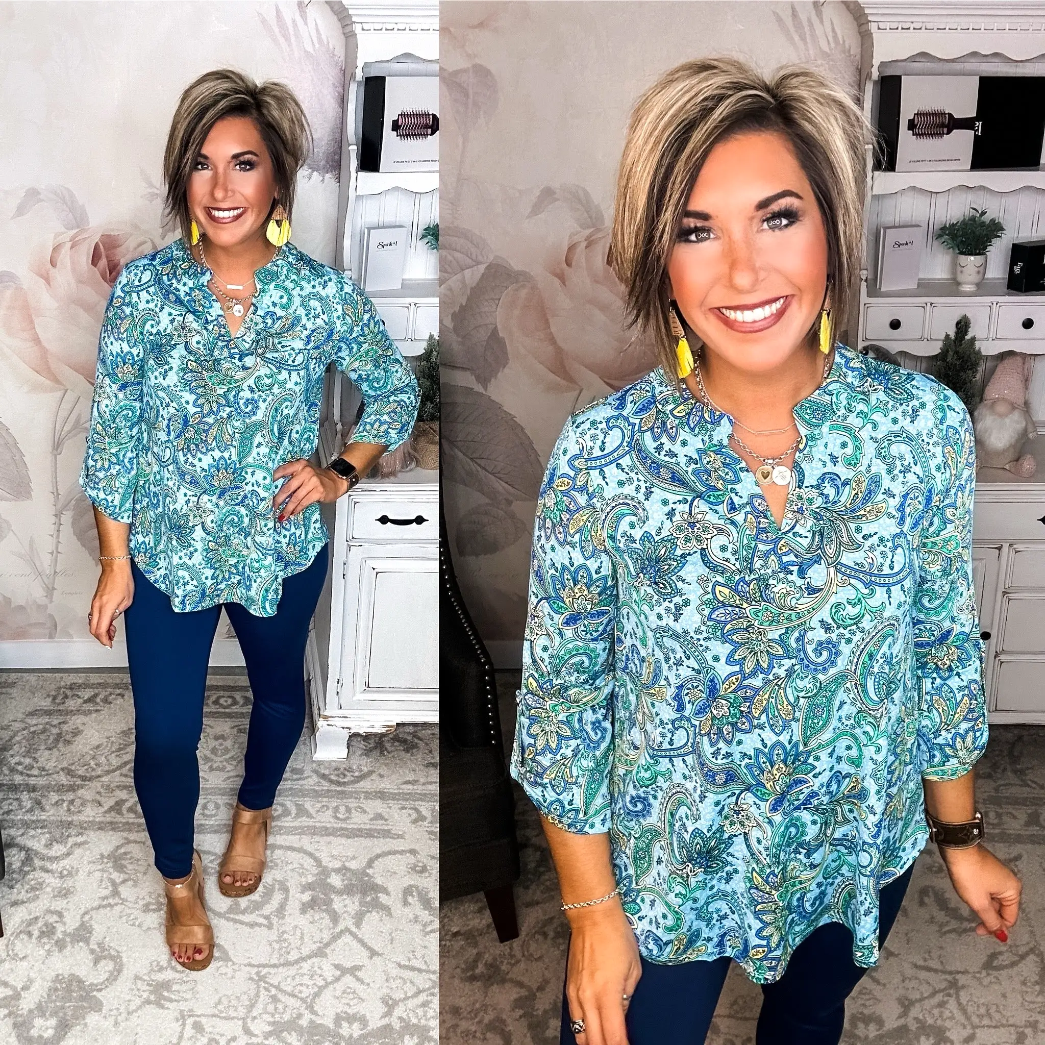 Figure It Out Top - Blue Multi