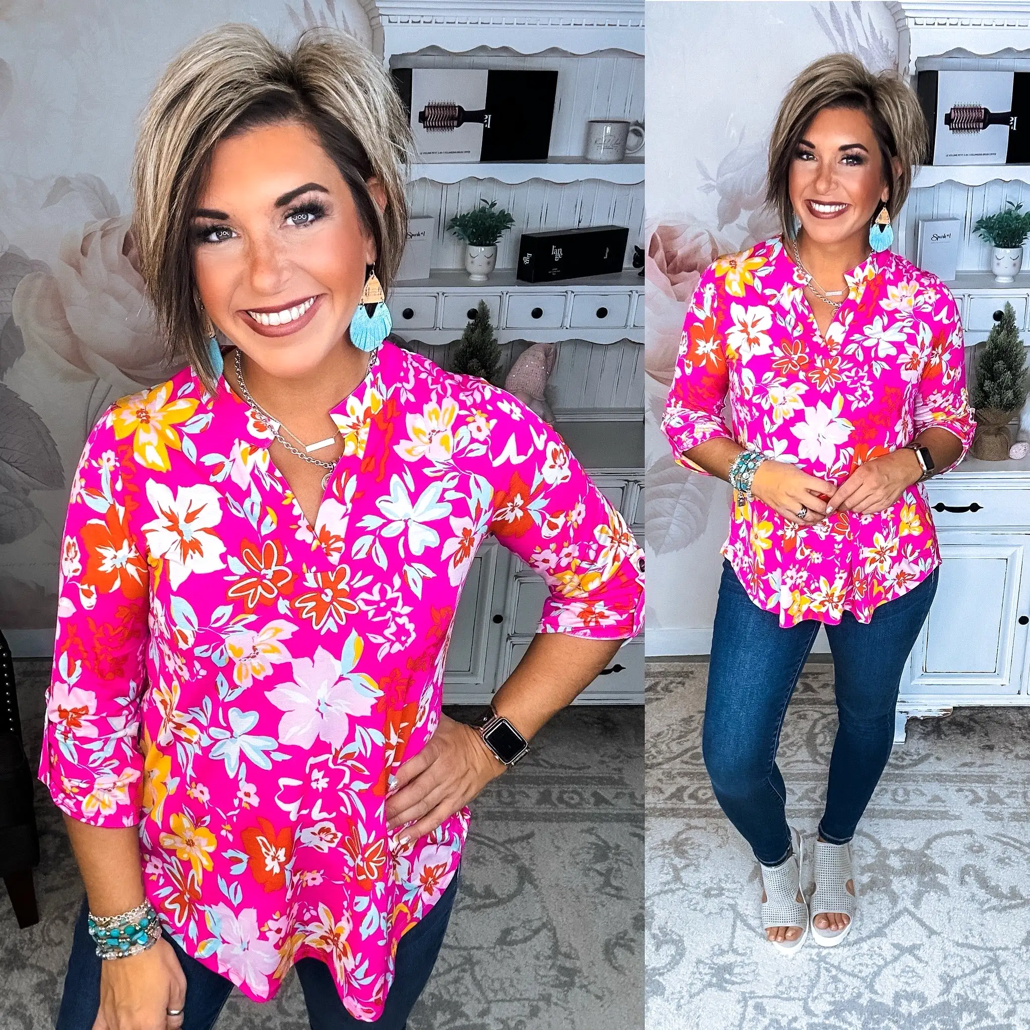 Figure It Out Top - Pink Multi