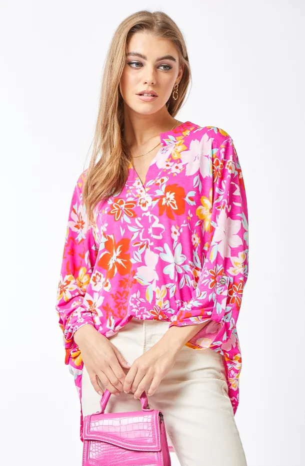 Figure It Out Top - Pink Multi