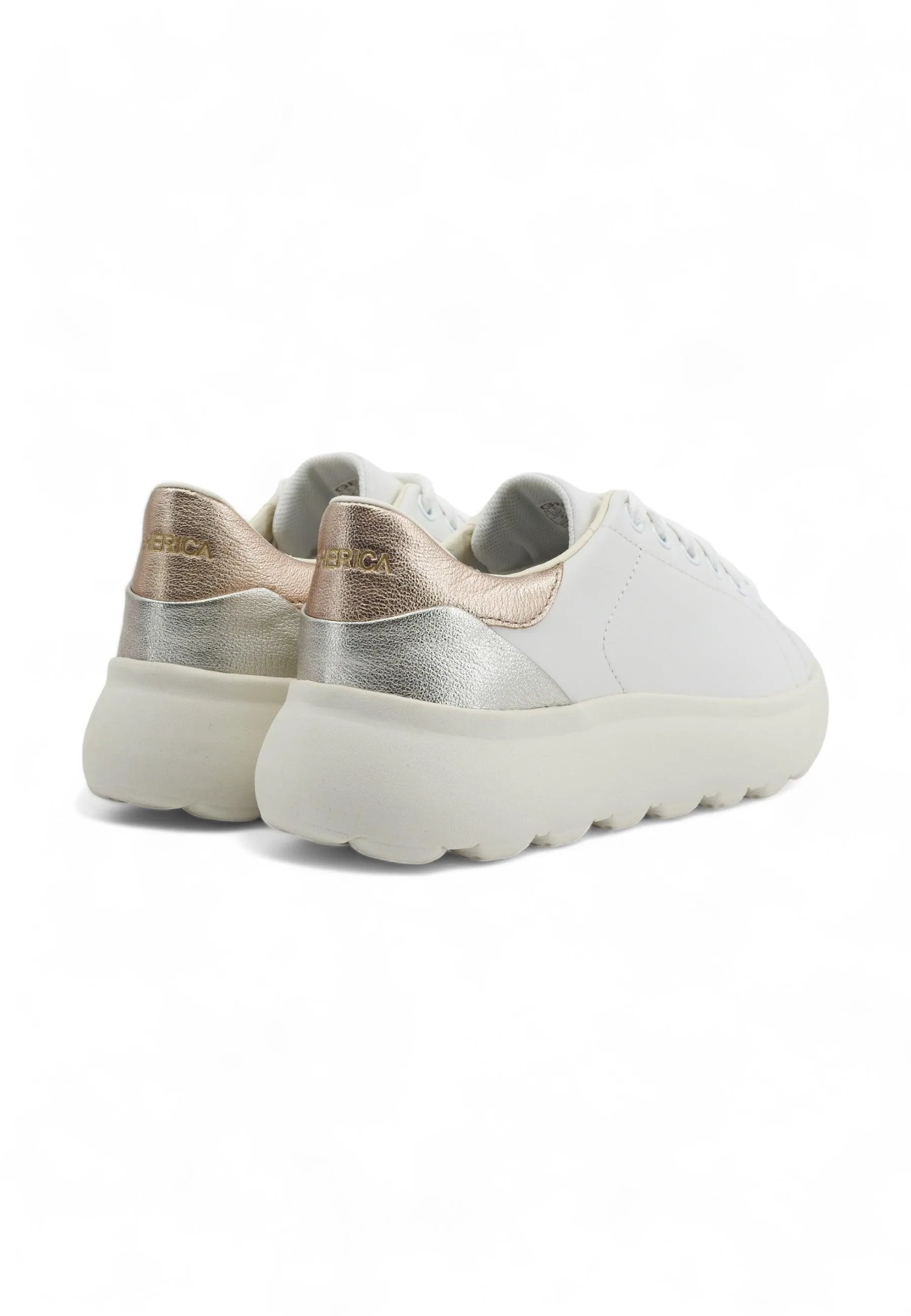 GEOX Spherica Sneaker Donna White Rose Gold D45TCC0858VC1ZH8