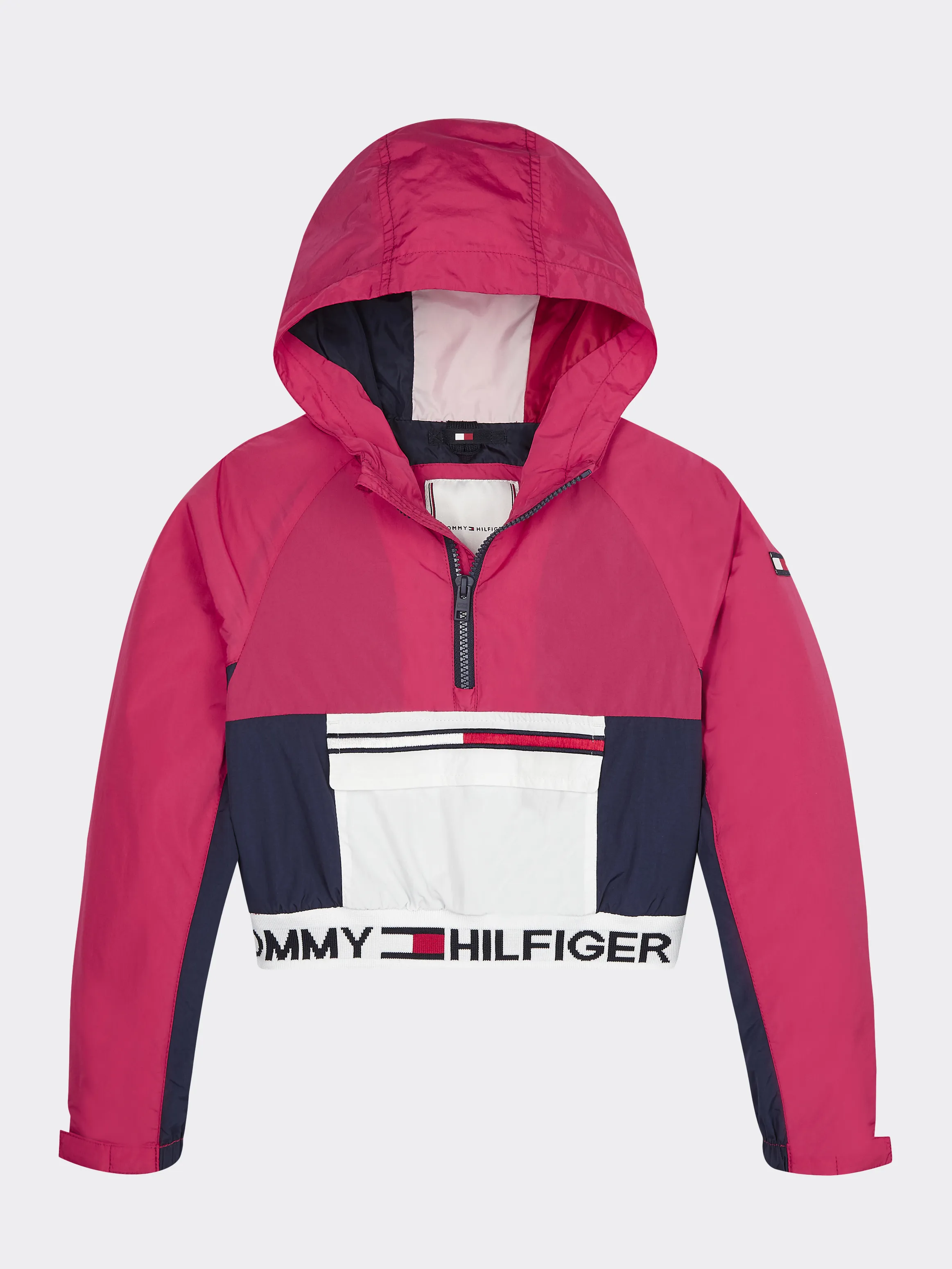 Girls 3-7 Cropped Tape Popover | Sweatshirts & Hoodies | Tommy Hilfiger