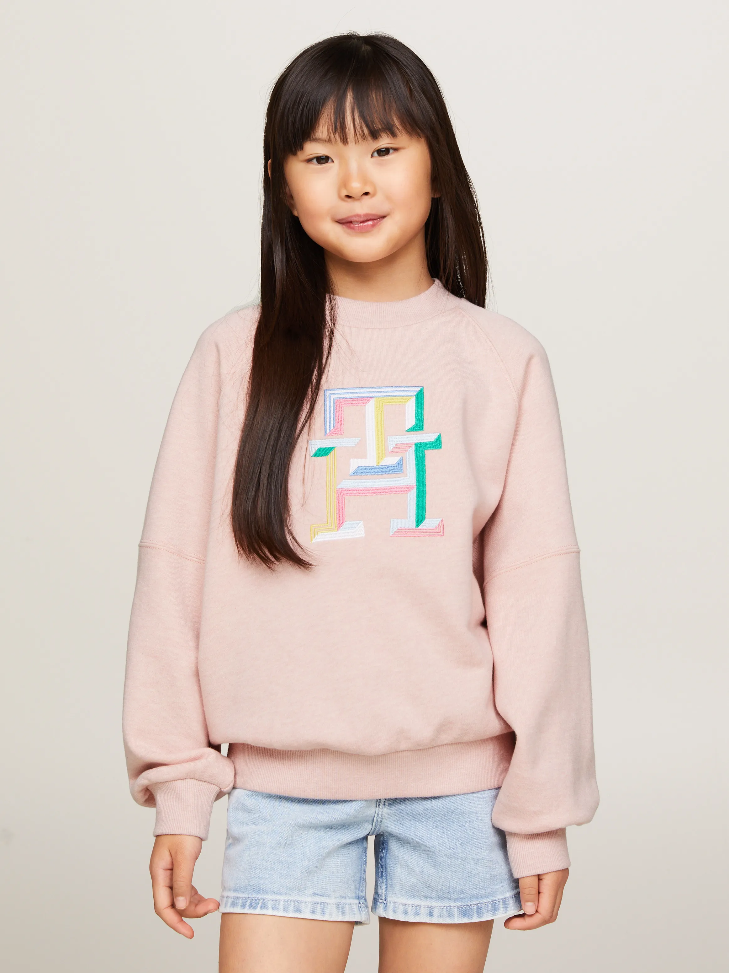 Girls 8-16 TH Monogram Regular Fit Sweatshirt | Sweatshirts & Hoodies | Tommy Kids