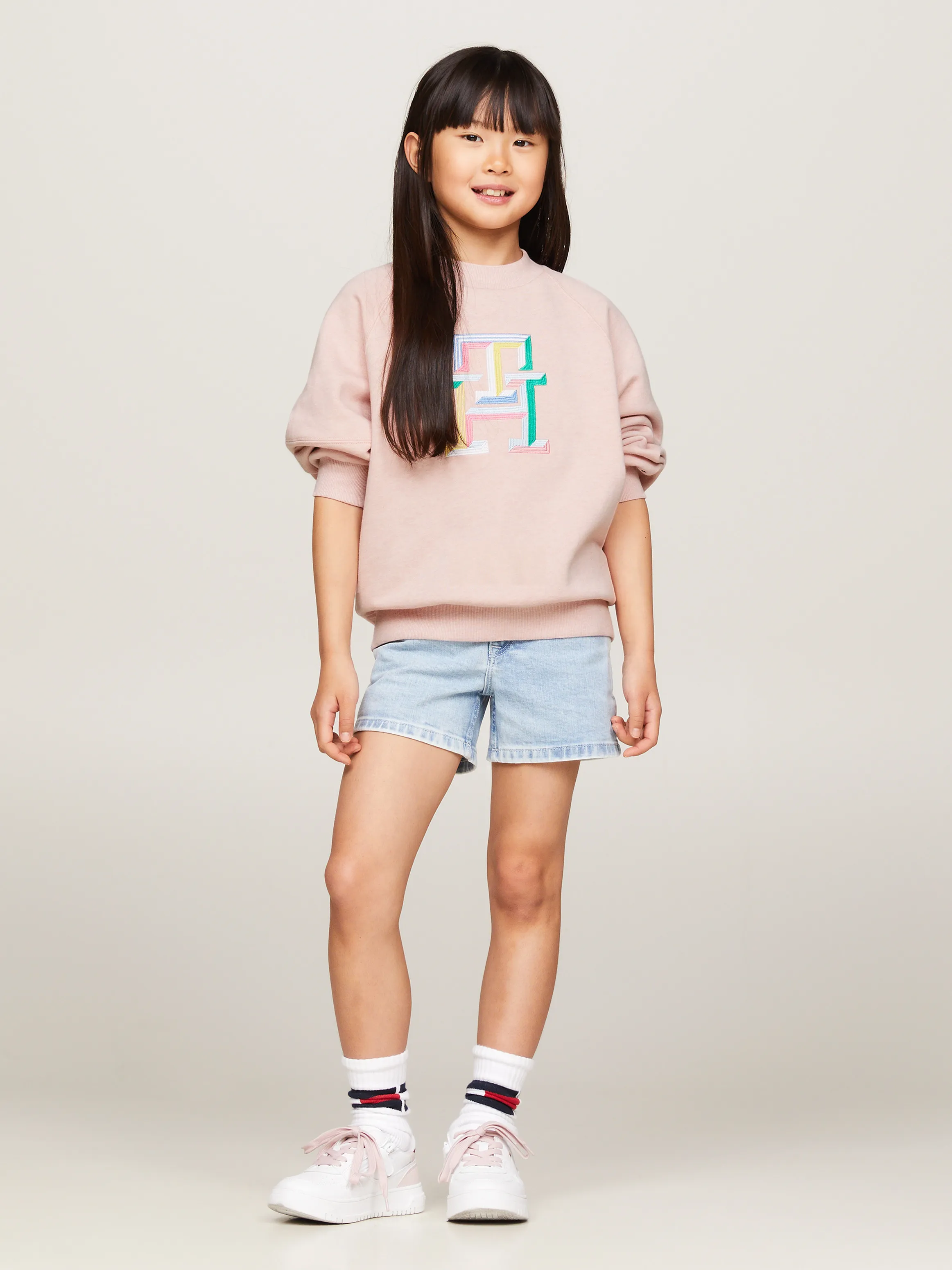 Girls 8-16 TH Monogram Regular Fit Sweatshirt | Sweatshirts & Hoodies | Tommy Kids