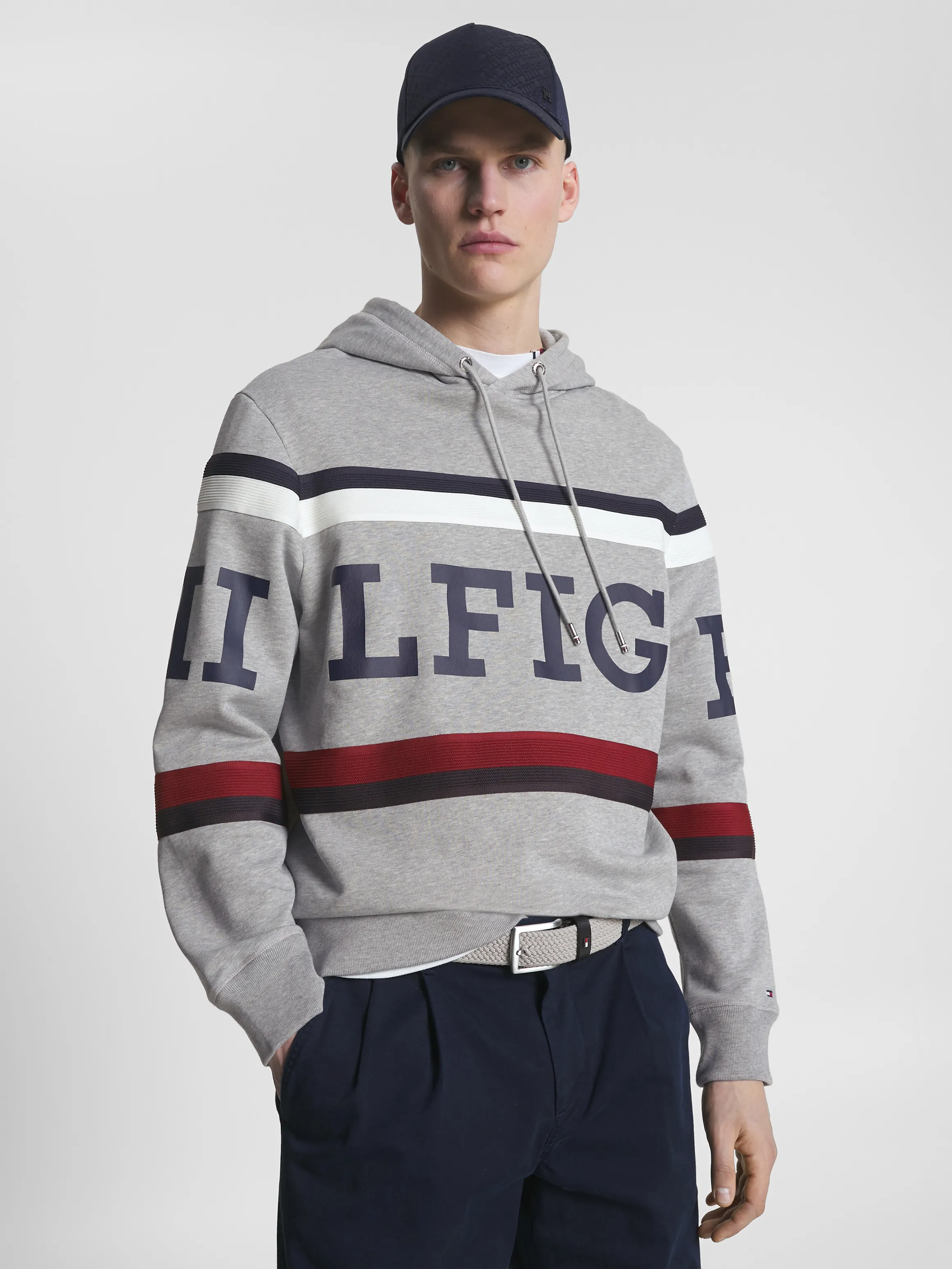 Global Stripe Hilfiger Monotype Logo Hoodie | Sweatshirts & Hoodies | Tommy Hilfiger