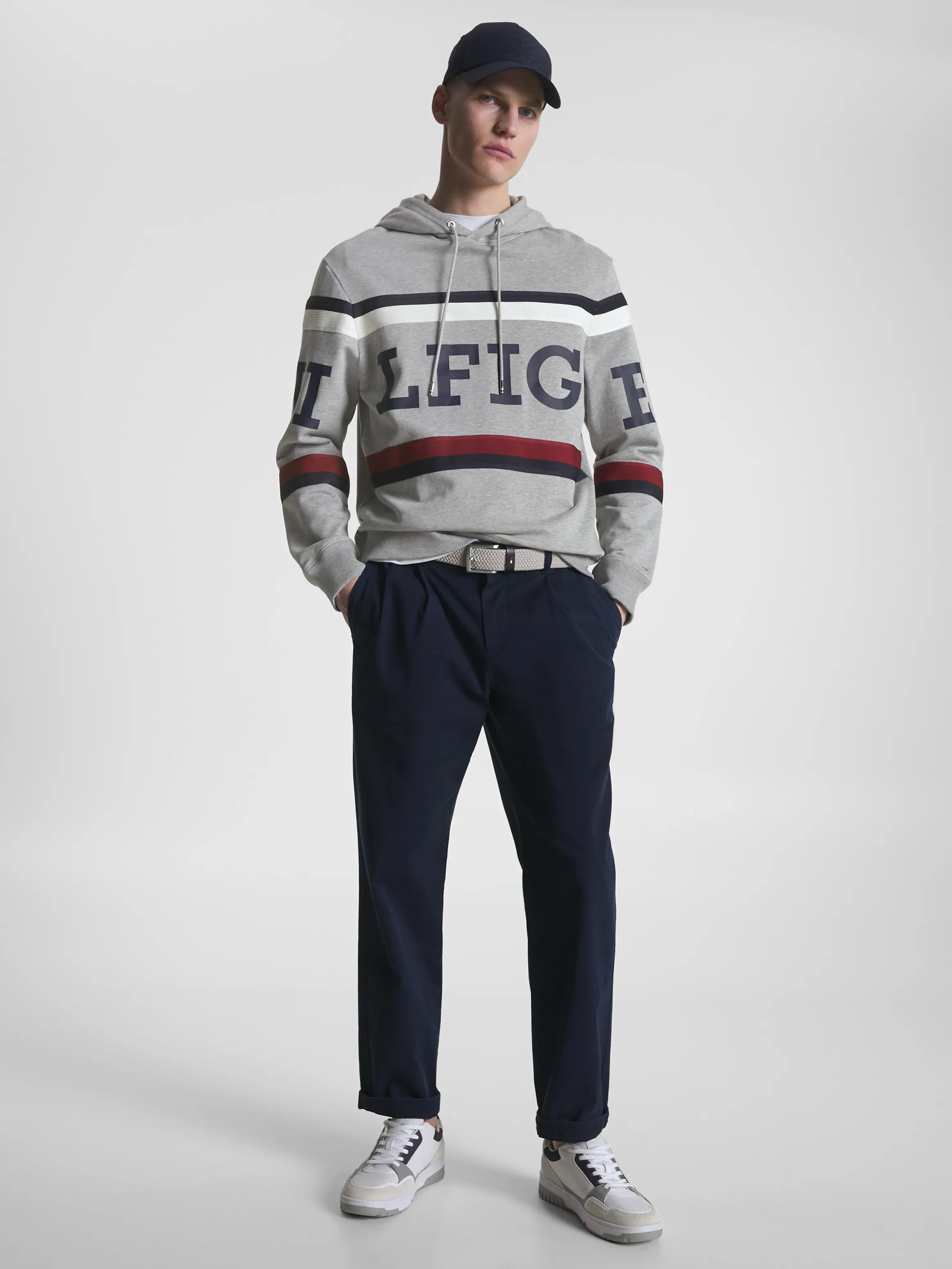 Global Stripe Hilfiger Monotype Logo Hoodie | Sweatshirts & Hoodies | Tommy Hilfiger