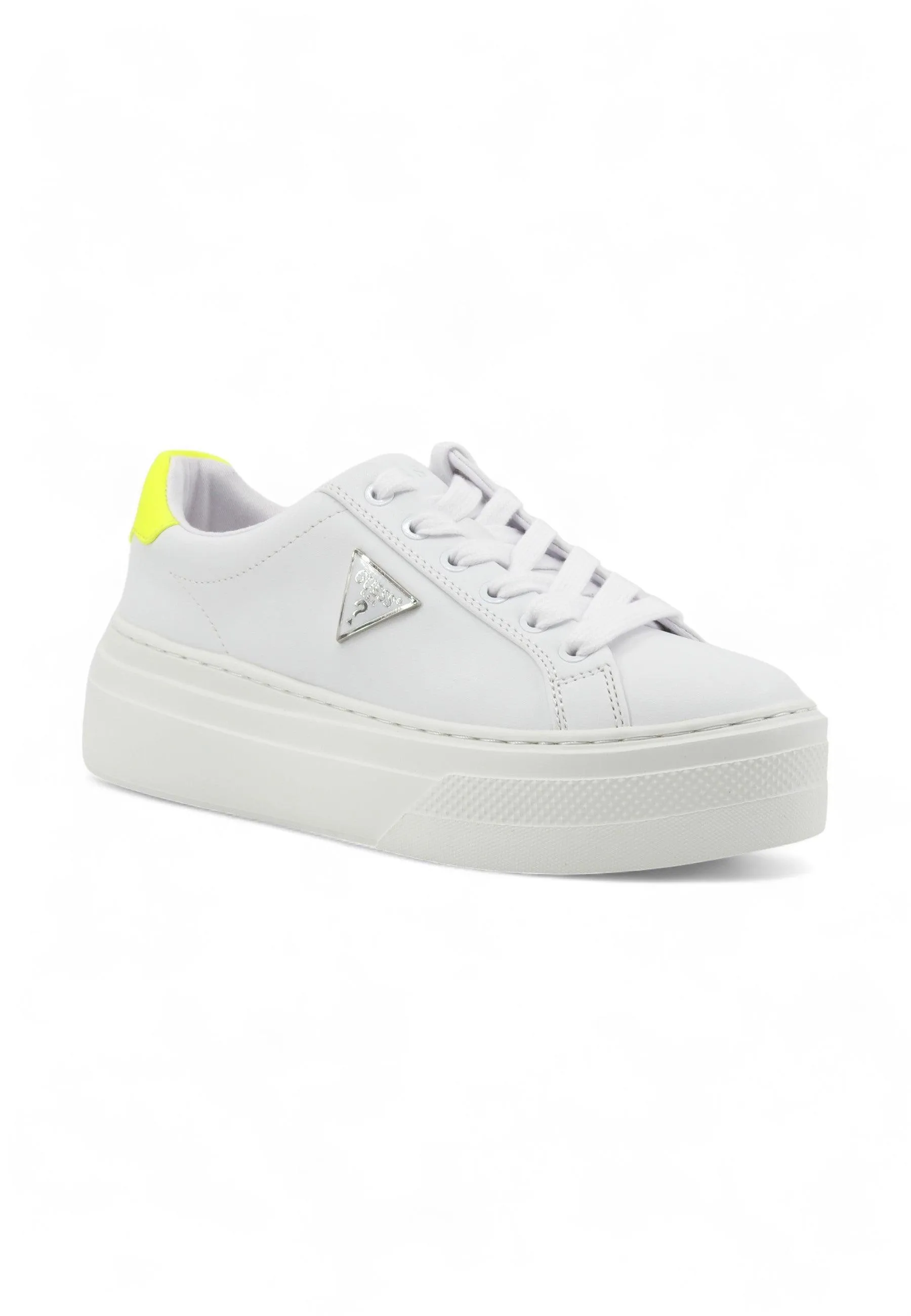 GUESS Sneaker Donna White Yellow FLGAMAELE12