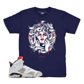 Jordan 6 Tinker Medusa Navy Shirt