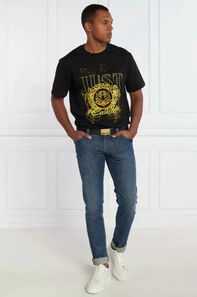 Just Cavalli 75Oahf03 Cj200 R Blason Gold T-Shirt Black