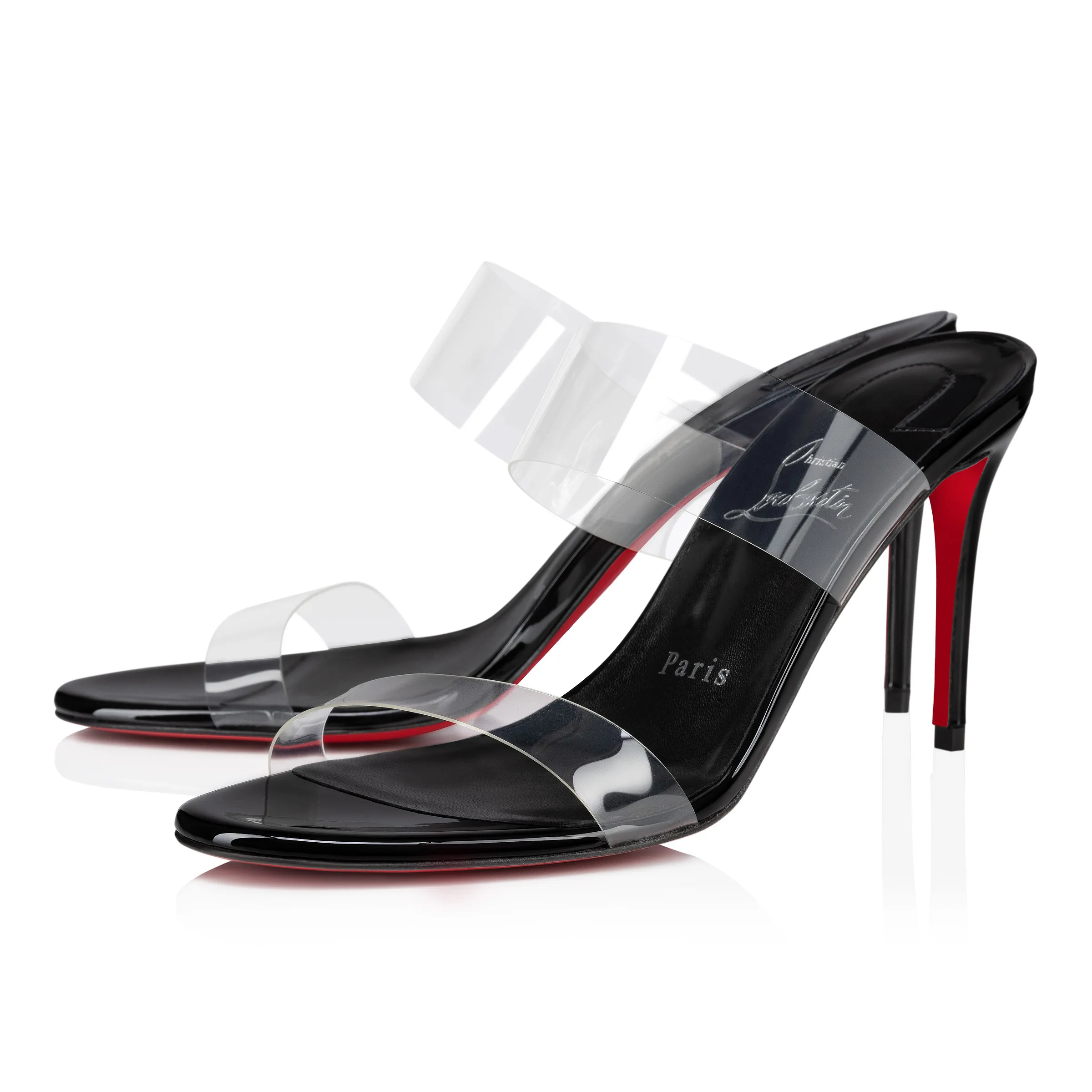 Just Nothing 85 mm Mules - Patent leather and TPU - Black - Women