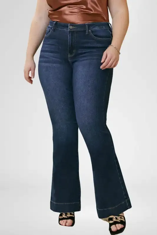 KanCan Plus High-Rise Flare Jeans: Retro Style & Comfort | Marvis