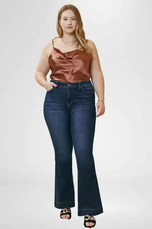 KanCan Plus High-Rise Flare Jeans: Retro Style & Comfort | Marvis