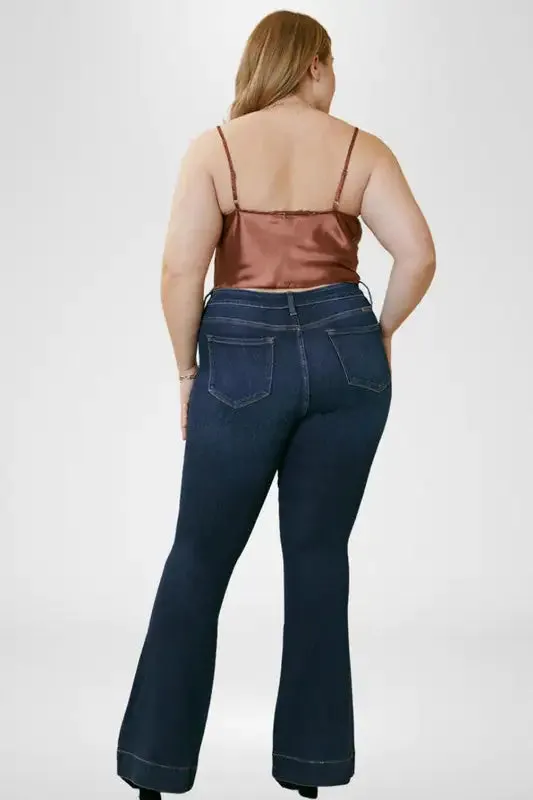 KanCan Plus High-Rise Flare Jeans: Retro Style & Comfort | Marvis