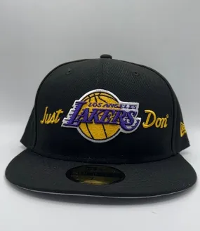 Los Angeles Lakers NBA Just Don New Era 59Fifty Black Fitted Hat