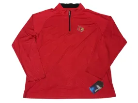 Louisville Cardinals Colosseum Red Performance 1/4 Zip Long Sleeve Pullover (L)